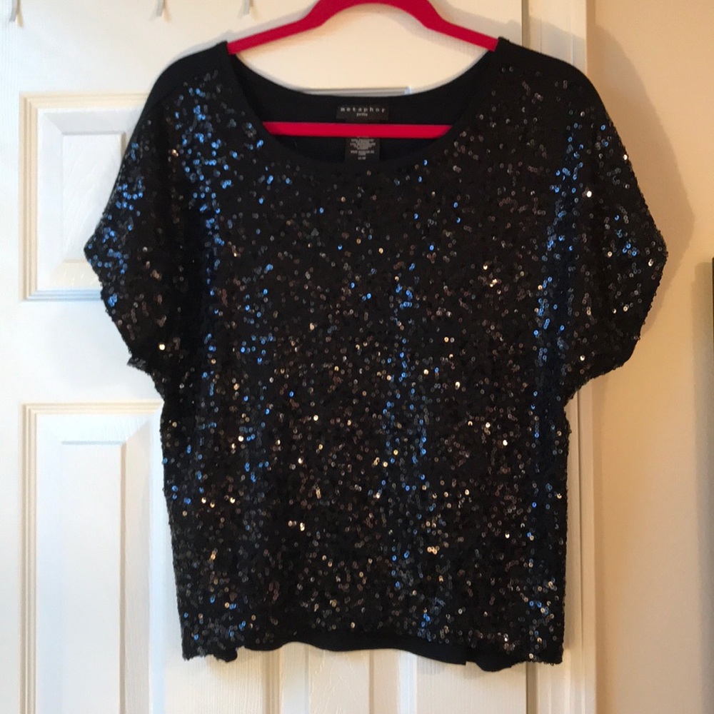 Metaphor sequin top